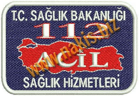 112 Acil Nakış Arma logo Nakış işleme